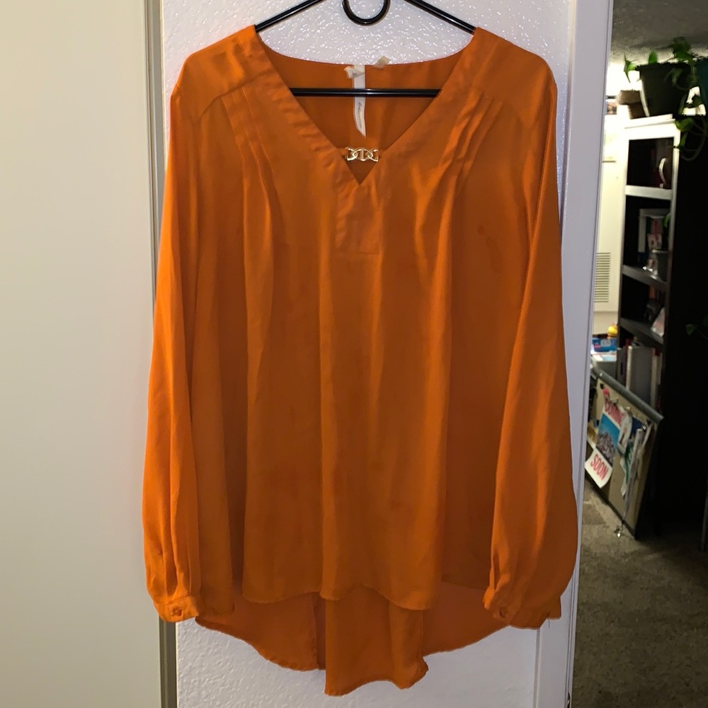 Orange blouse size xl